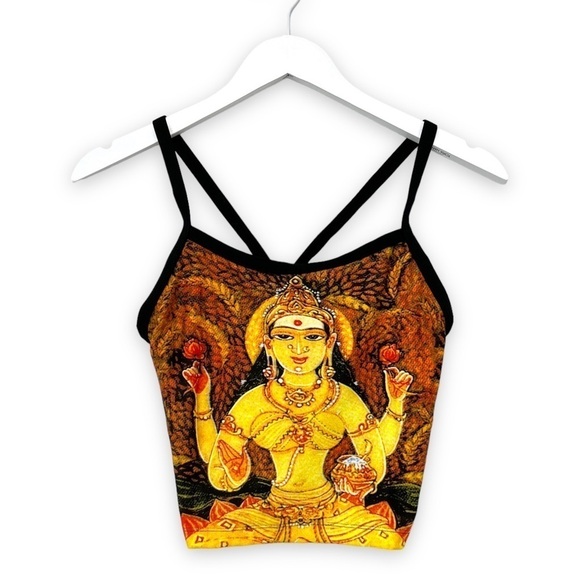 RARE Vintage Hot Skins Bodywear Cropped Tank with Shelf Bra Medium New - Picture 1 of 2